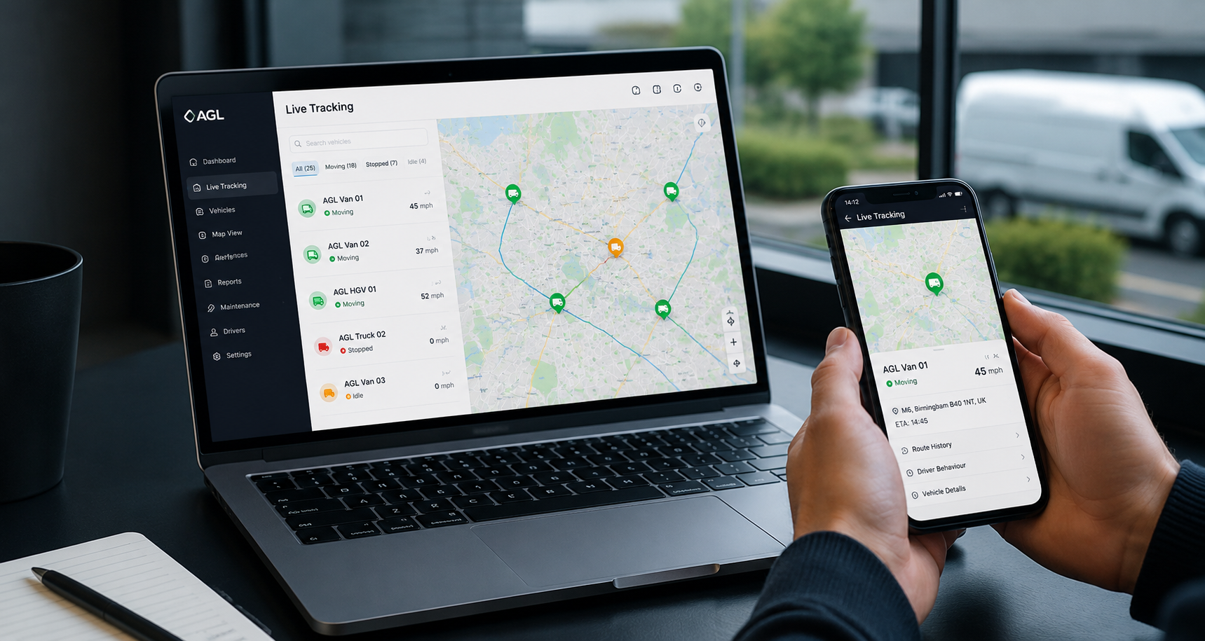 Self-install GPS vehicle tracker for fleet and van management