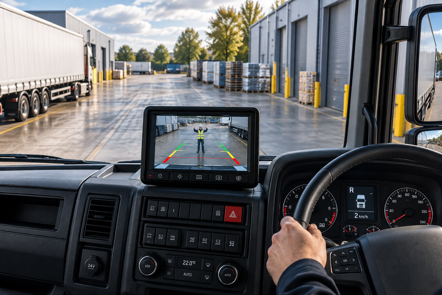 Rear vehicle camera and monitor