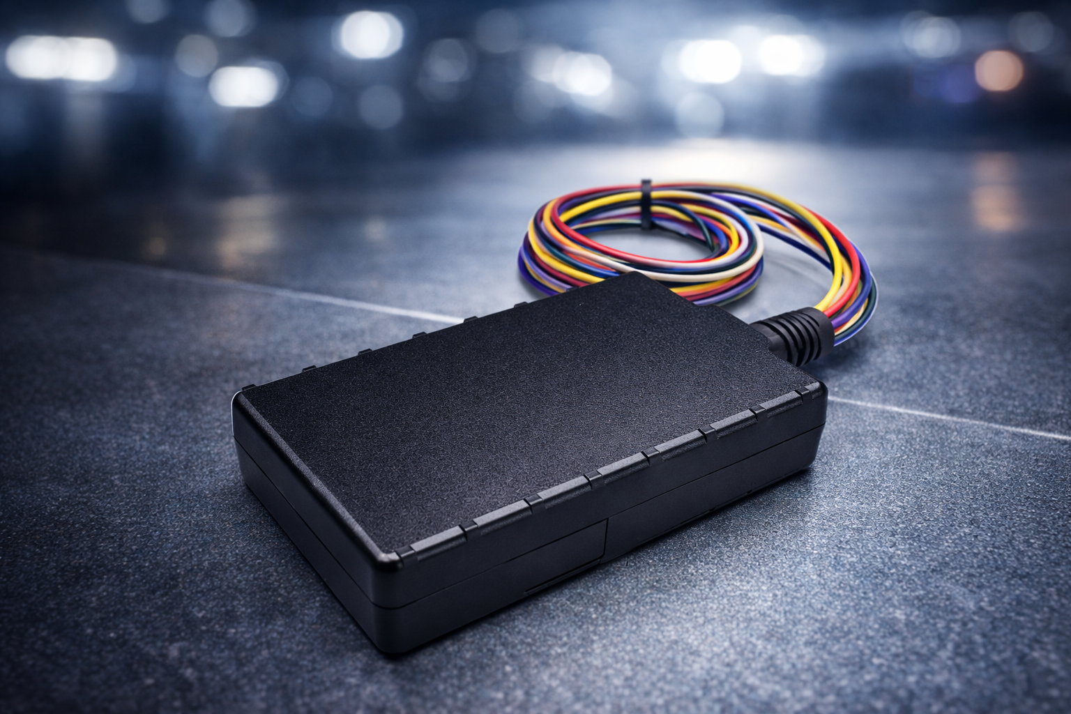 Hardwired GPS vehicle tracking device for commercial fleet management