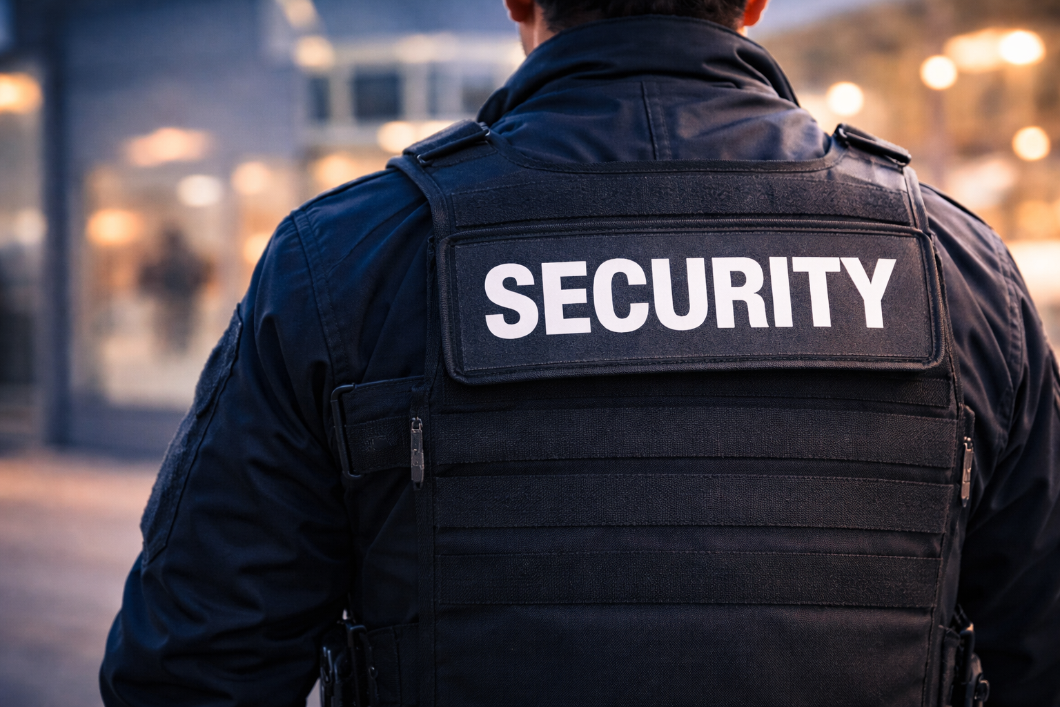 Security officer using lone worker monitoring and personal safety solutions