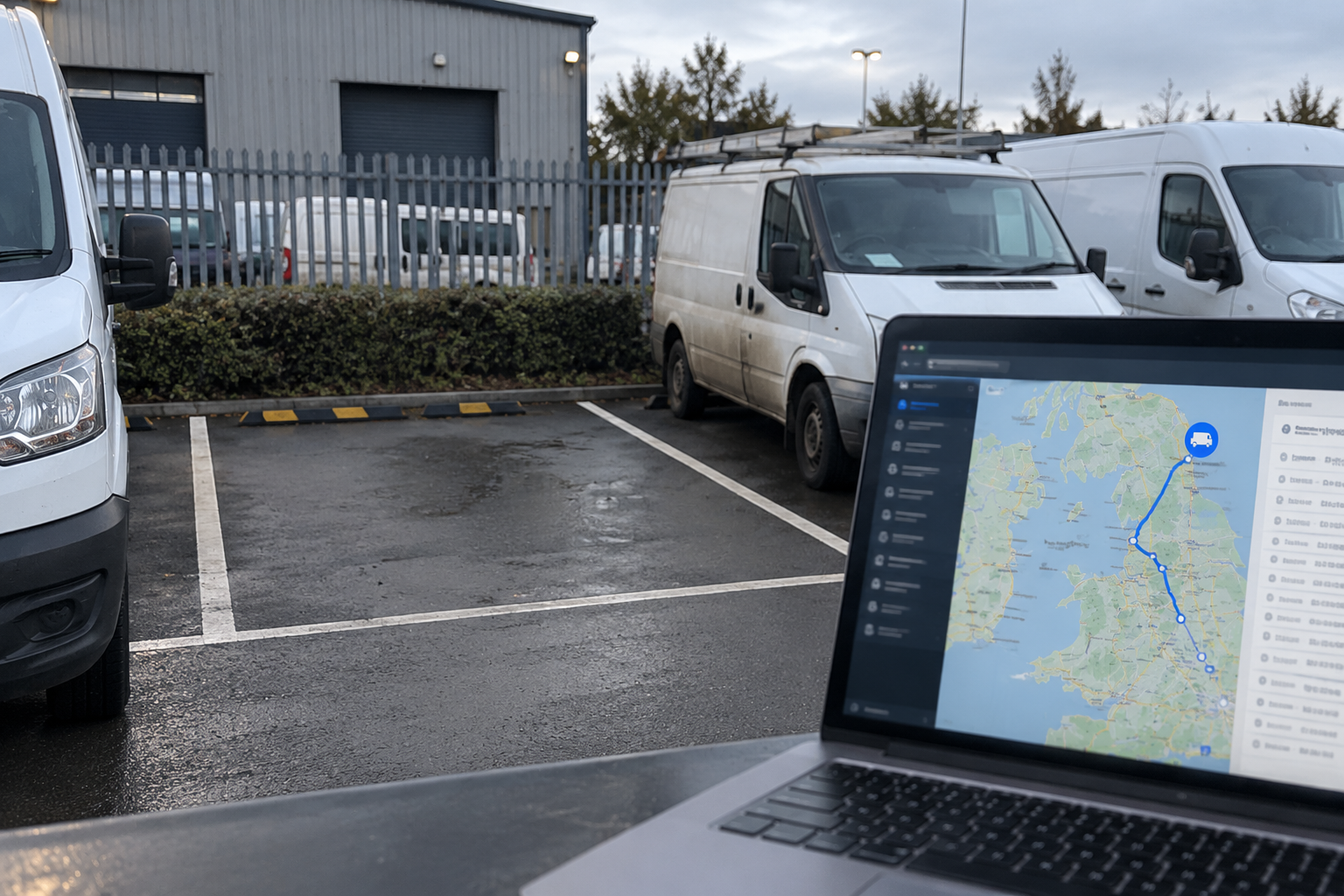 GPS vehicle tracking used to locate a stolen commercial vehicle from a UK fleet using live location 