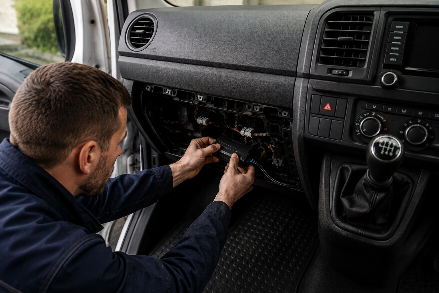 Professional hardwired vehicle tracker installation