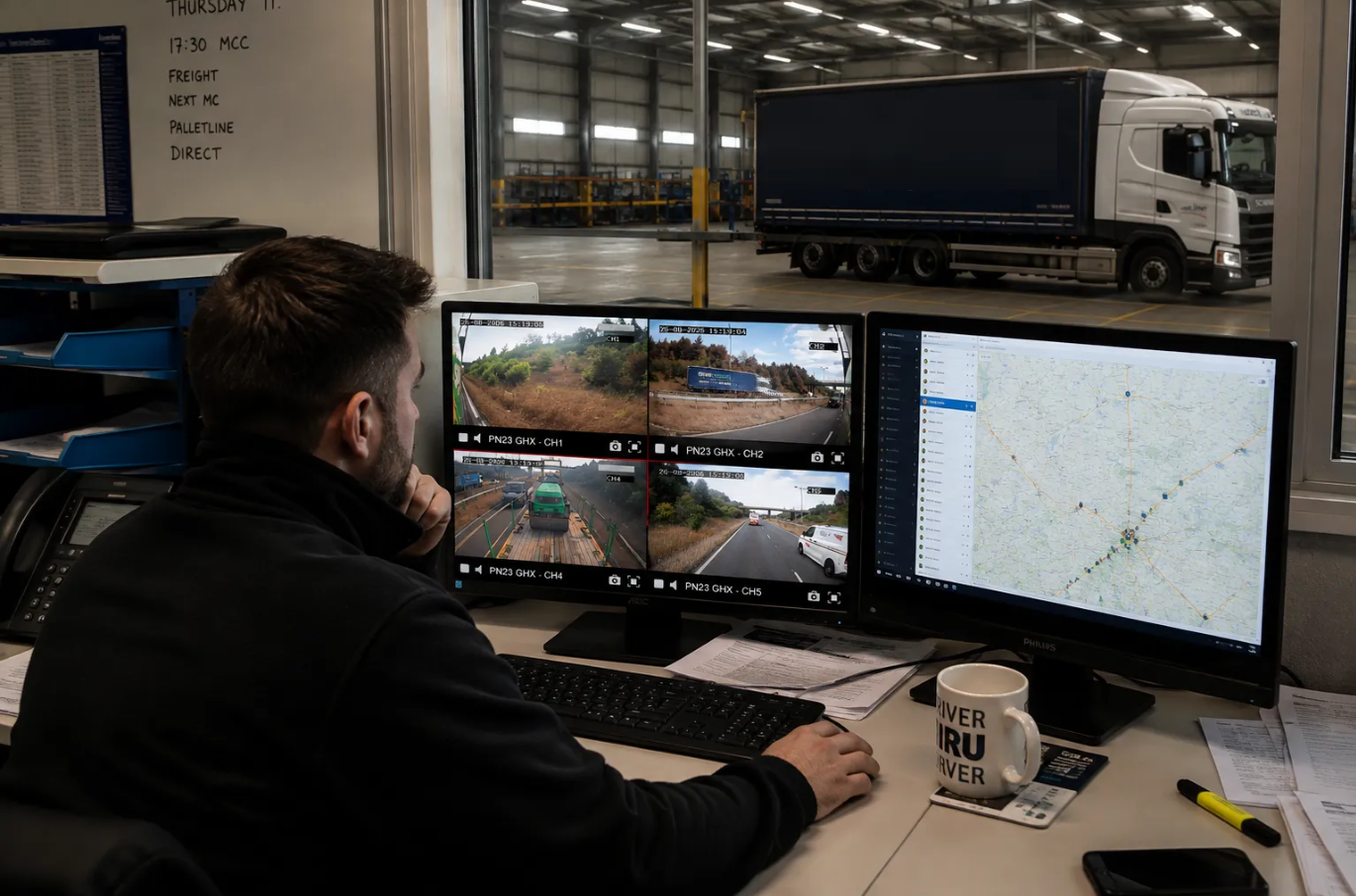 AGL connected fleet platform showing camera and fleet information