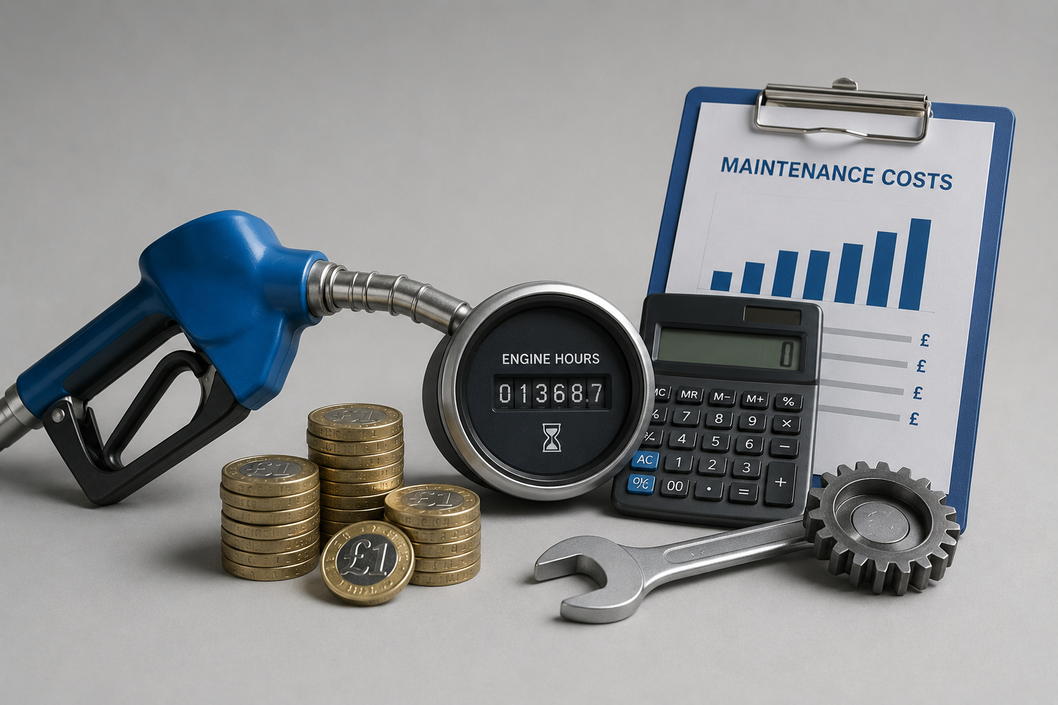 Fuel, engine hours and maintenance costs associated with vehicle idling