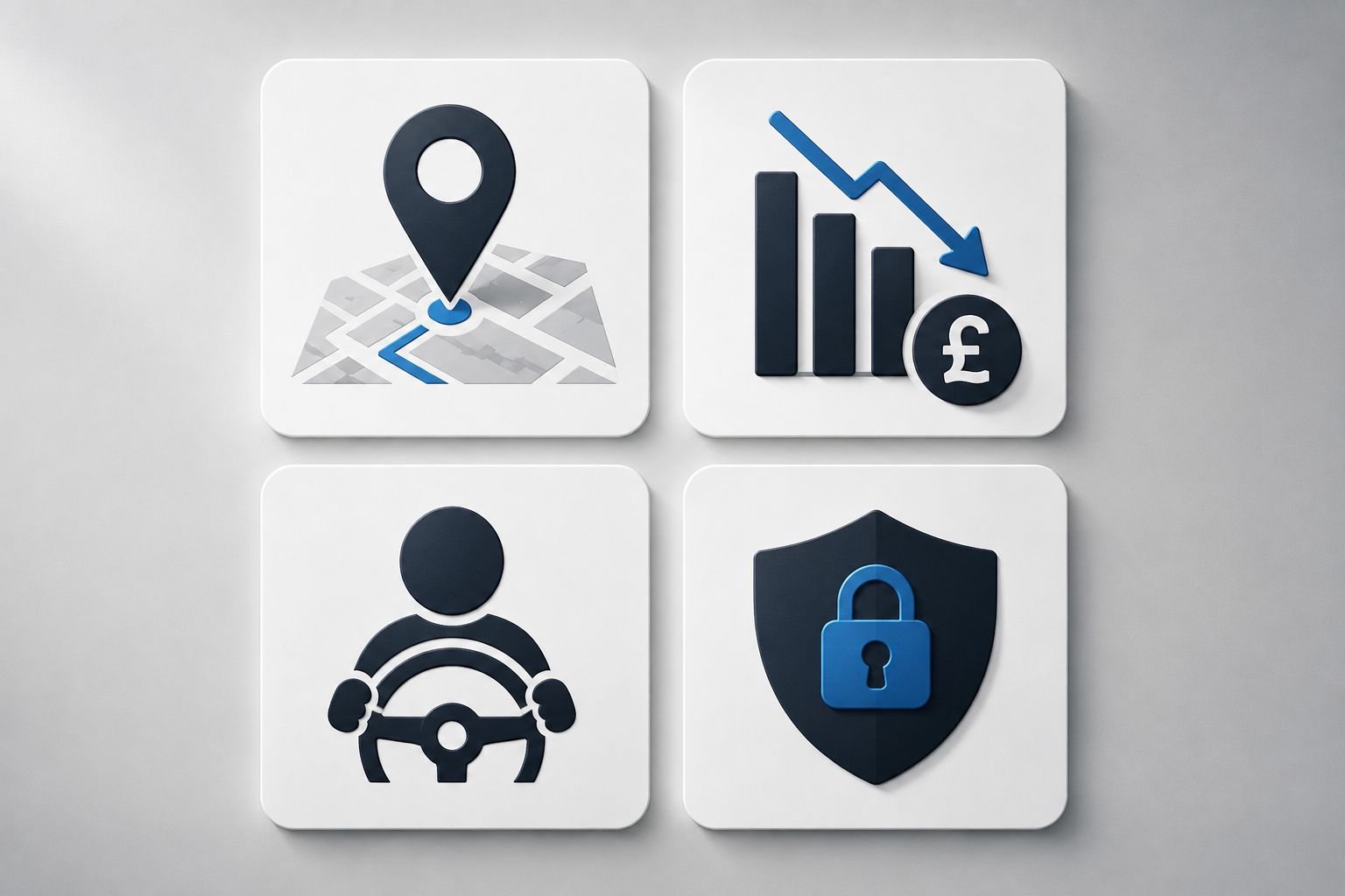 Vehicle tracking goals including visibility, lower costs, driver behaviour and security