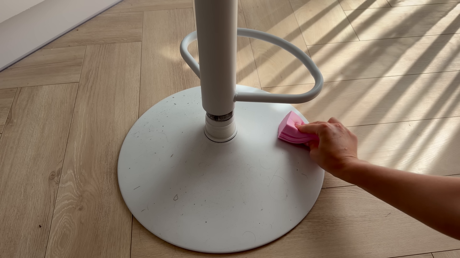 Move-in cleaning of bare floors in a Ditmas Park Brooklyn apartment