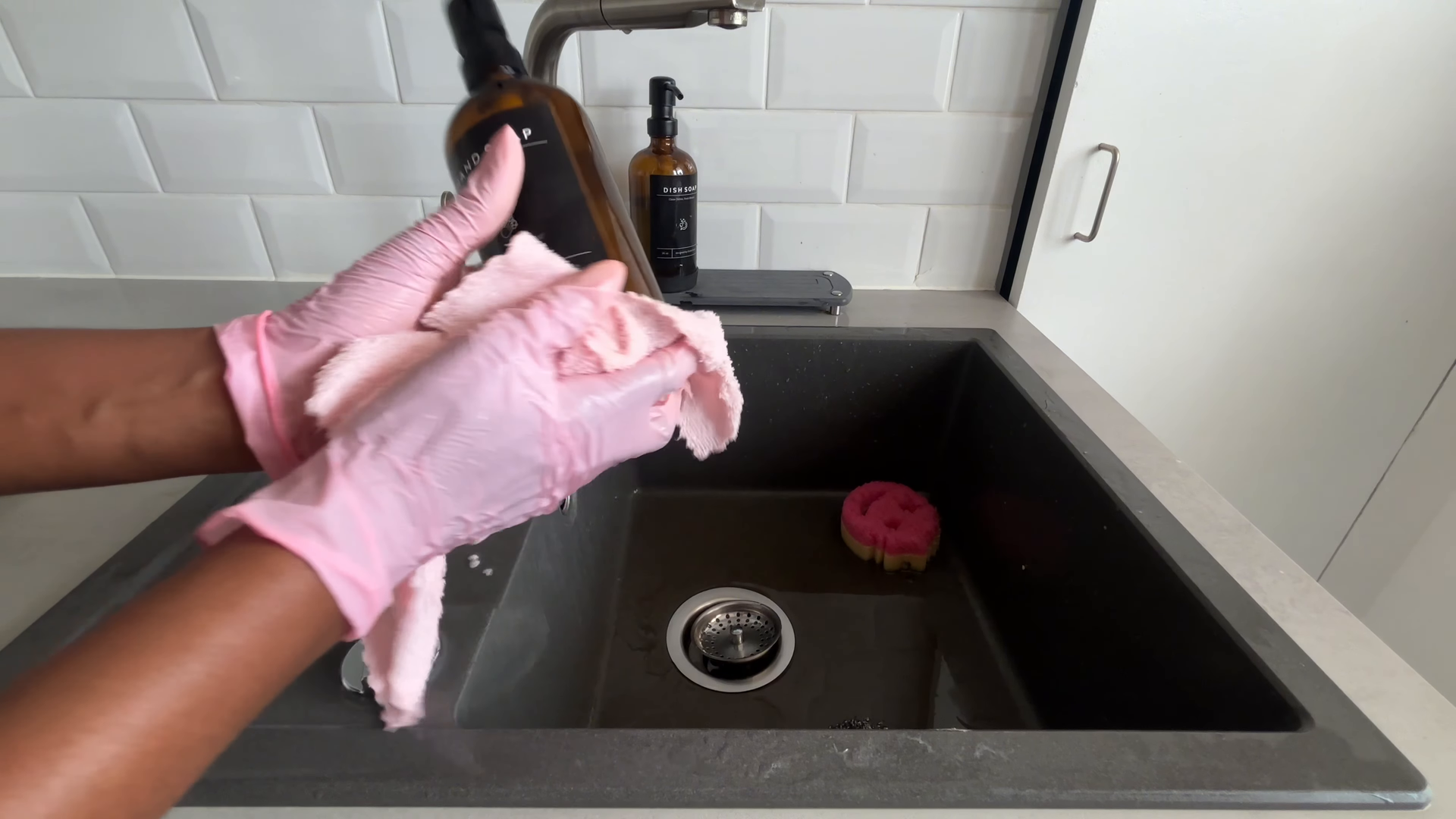 Cleaning service detail work in a Financial District home