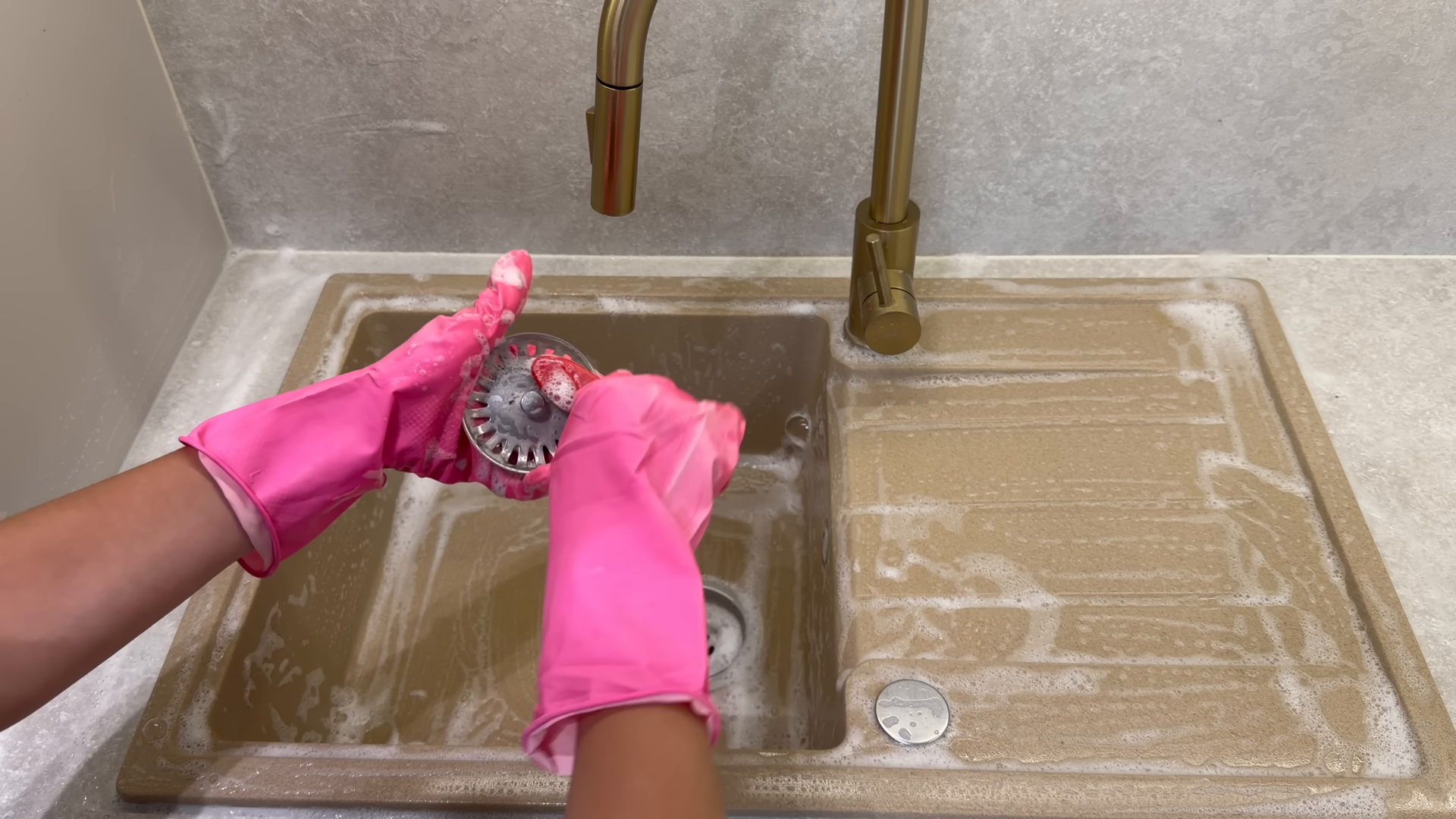 Deep cleaned bathroom with scrubbed tile grout in a Mill Basin Brooklyn home