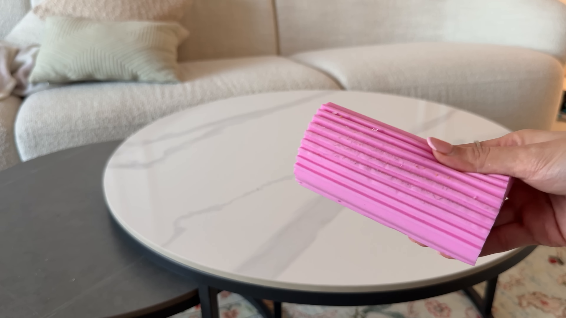 Maid service finishing a West Village bedroom