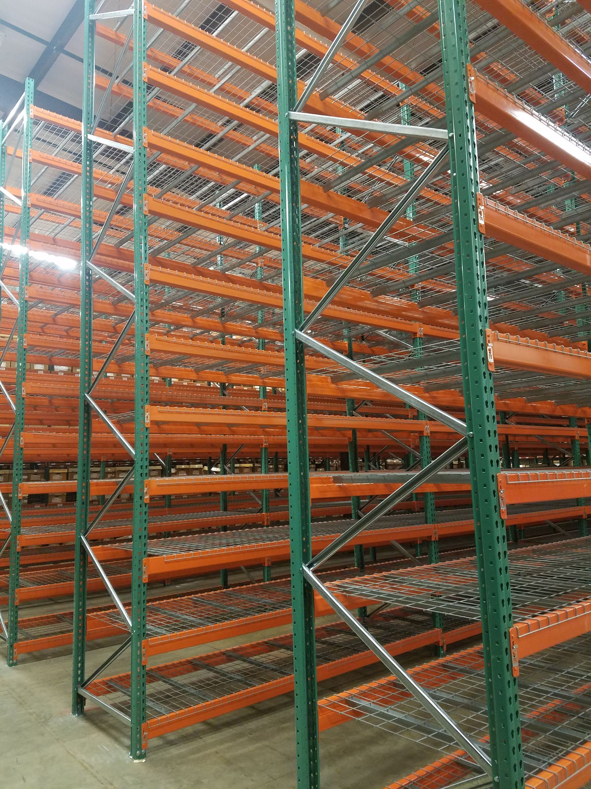 Steel pallet racking installation