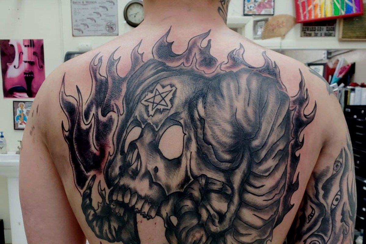 Man with tattoo