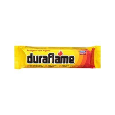 a single duraflame 6lb fire log for fireplace; best fire logs for a clean and efficient burn, 4 hour logs, fire logs made in the USA