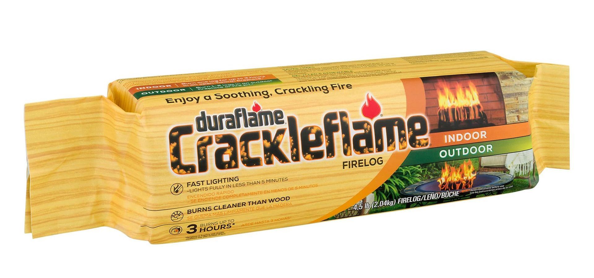 duraflame crackleflame firelog,firelogs for fireplace, fire log for firepit, where to buy firelogs, firewood alternative, firelogs near me