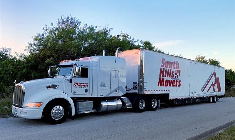 White semi-truck with trailer,