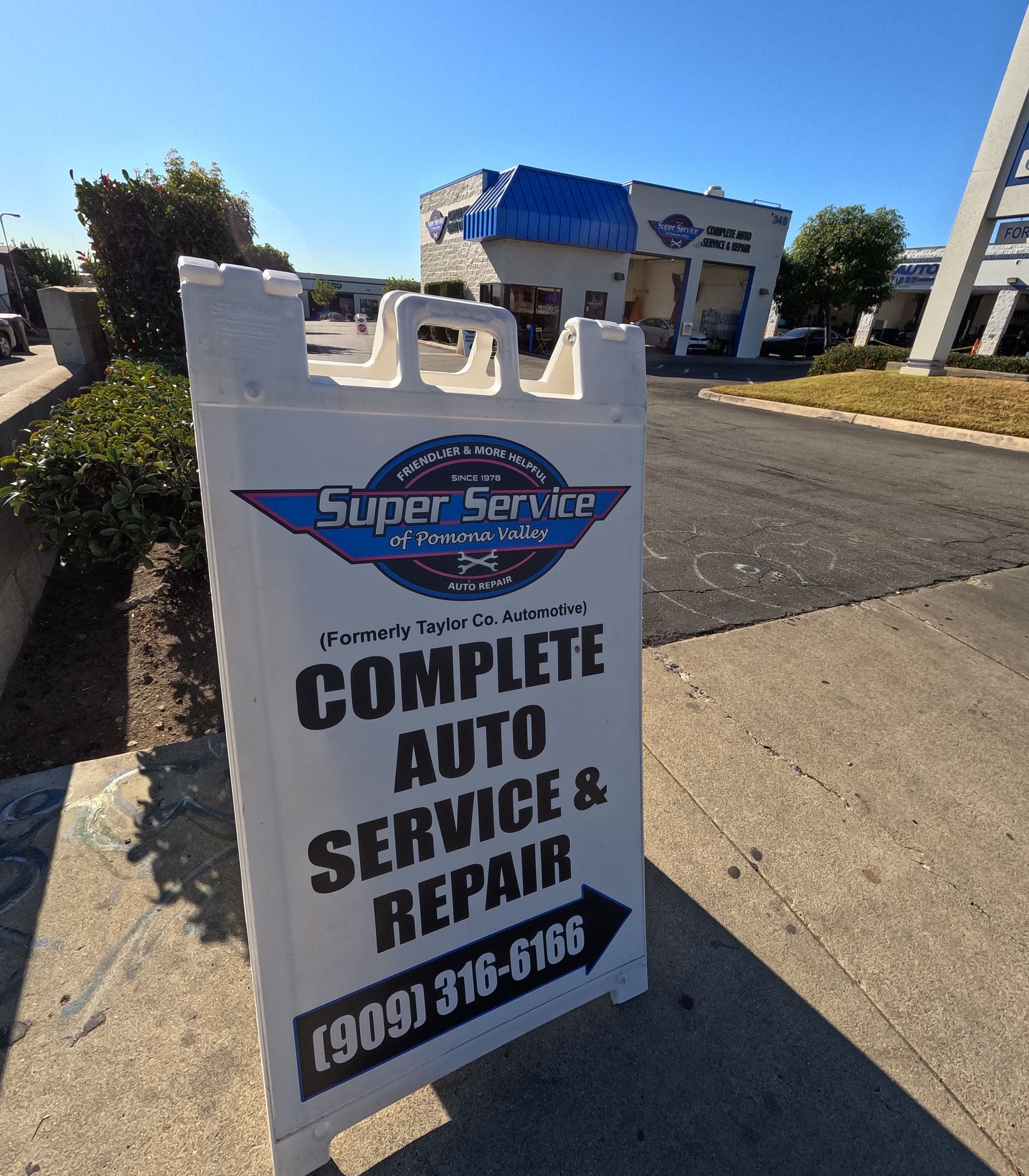 White A-frame sign for 