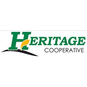 Heritage Cooperative logo with a green