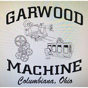 Garwood Machine logo with machinery illustration and Columbiana, Ohio.