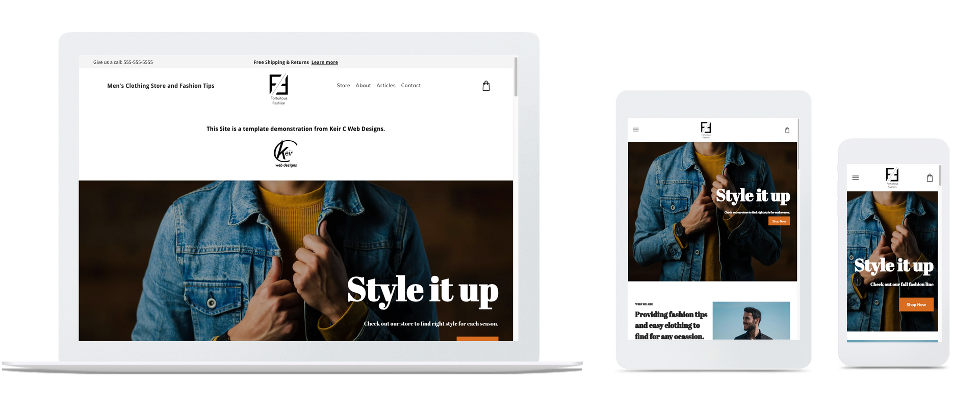 Fortuitous Fashion Web Layout Image