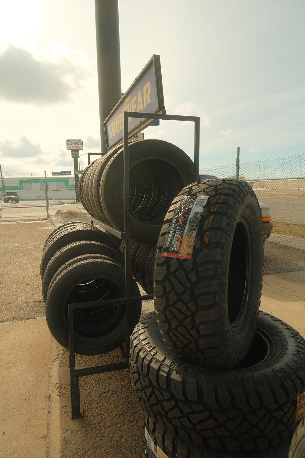 Tires Placed Outside the Garage  | Premium Auto - Ogden