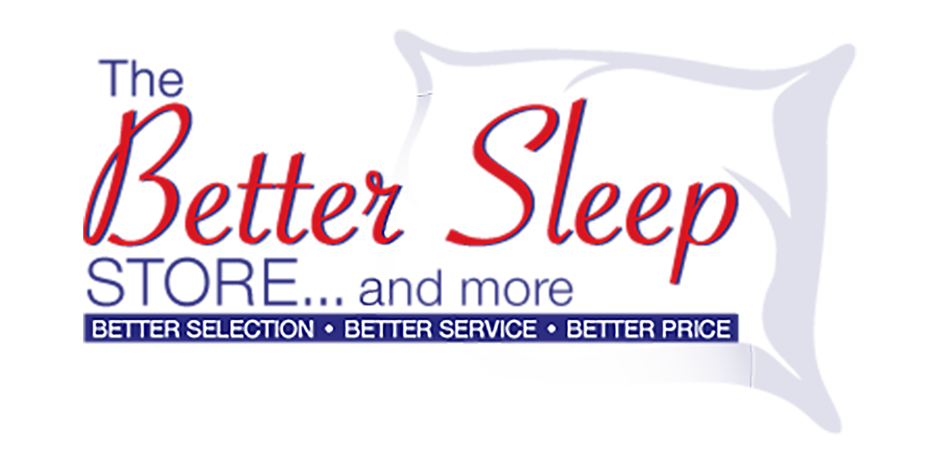 A logo for the better sleep store and more