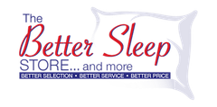 A logo for the better sleep store and more