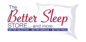 A logo for the better sleep store and more