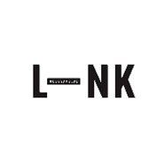 Een zwart-wit logo voor l-nk op een witte achtergrond.