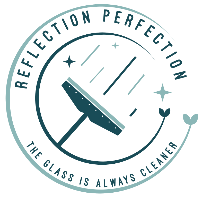 A logo for reflection perfection the glass is always cleaner