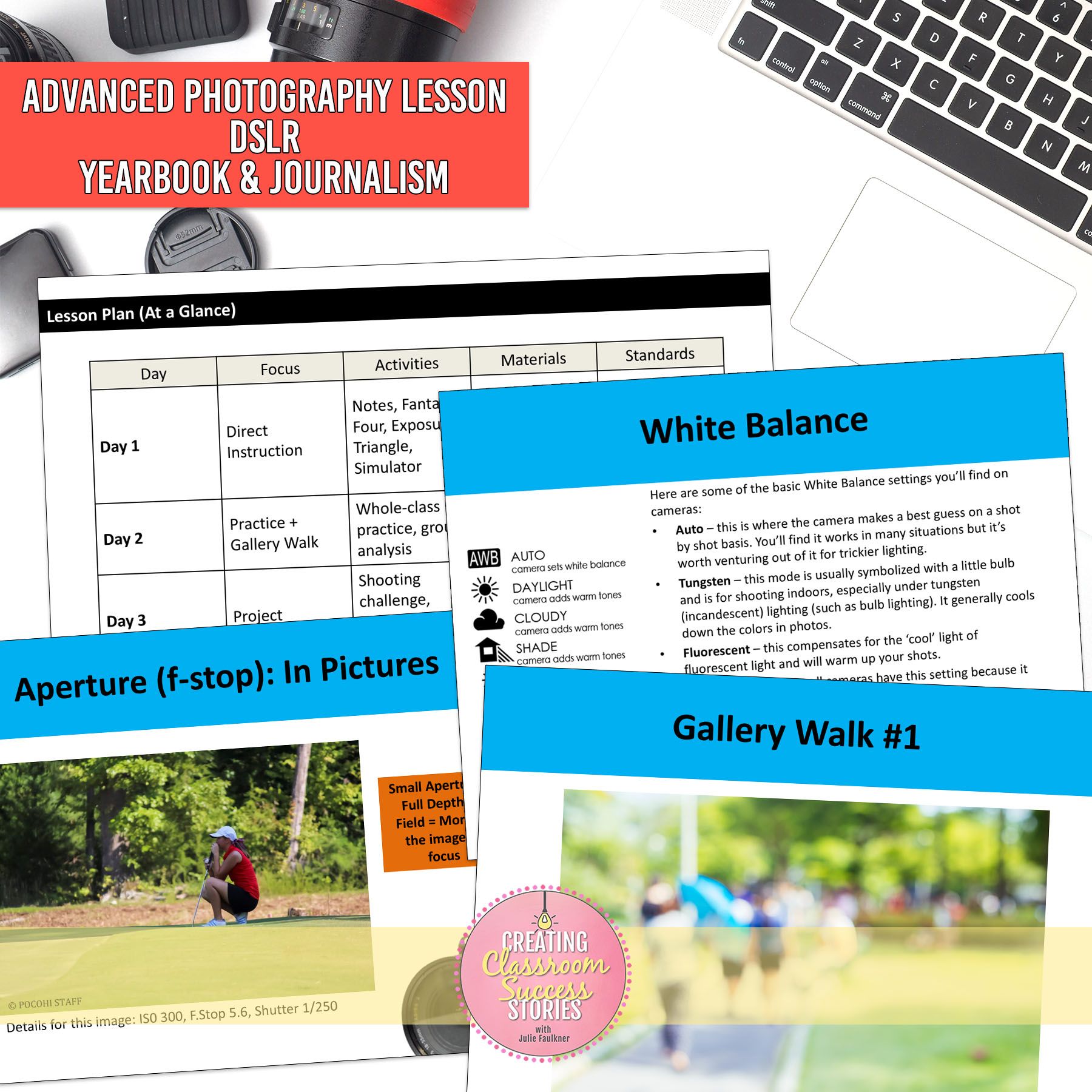 Photography Lessons for Yearbook & Journalism BUNDLE: Beginners & Advanced