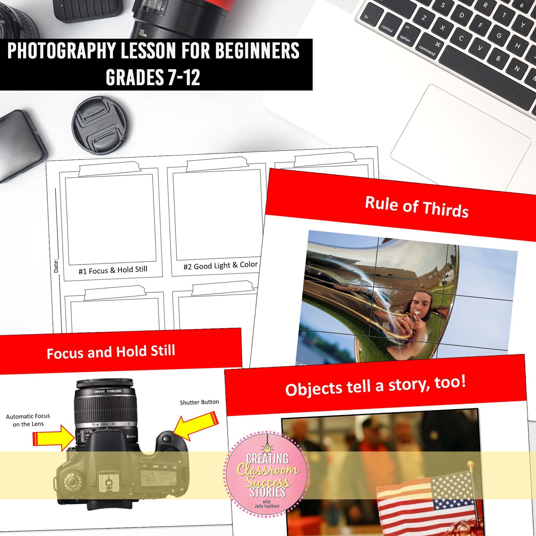 Photography Lessons for Yearbook & Journalism BUNDLE: Beginners & Advanced