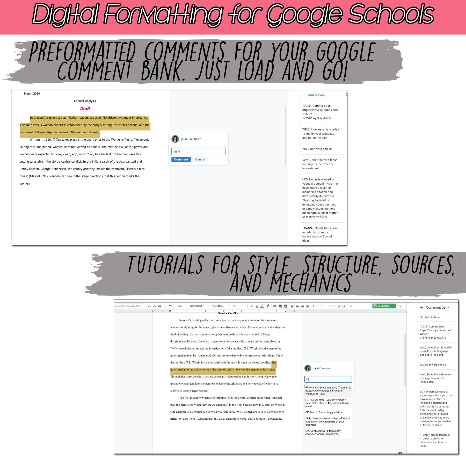Tools for Feedback on Writing