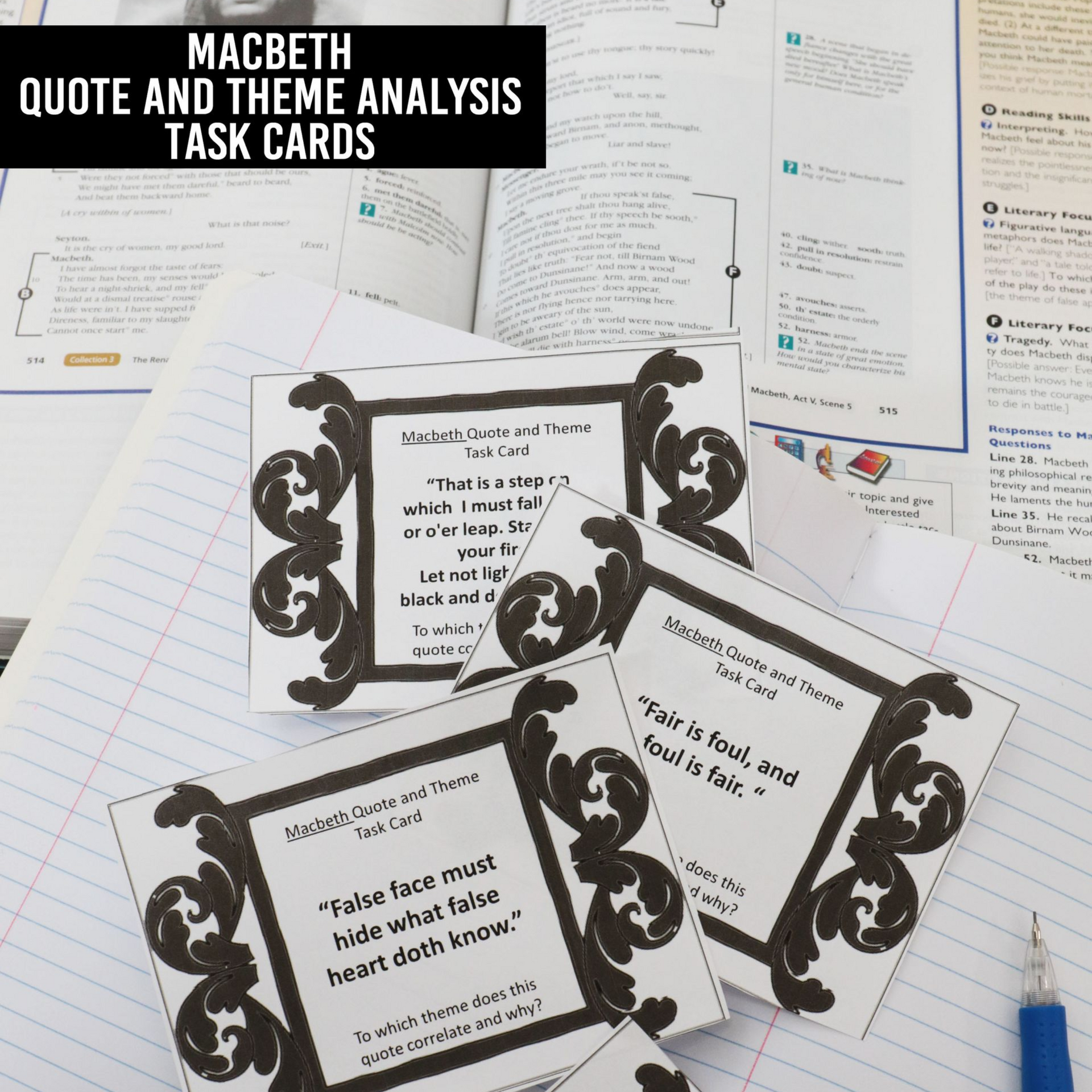 Macbeth, Unit Plan, Active Reading