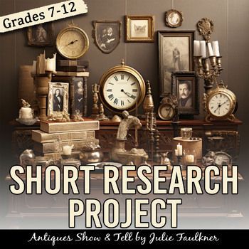 A poster for a short research project for grades 7-12