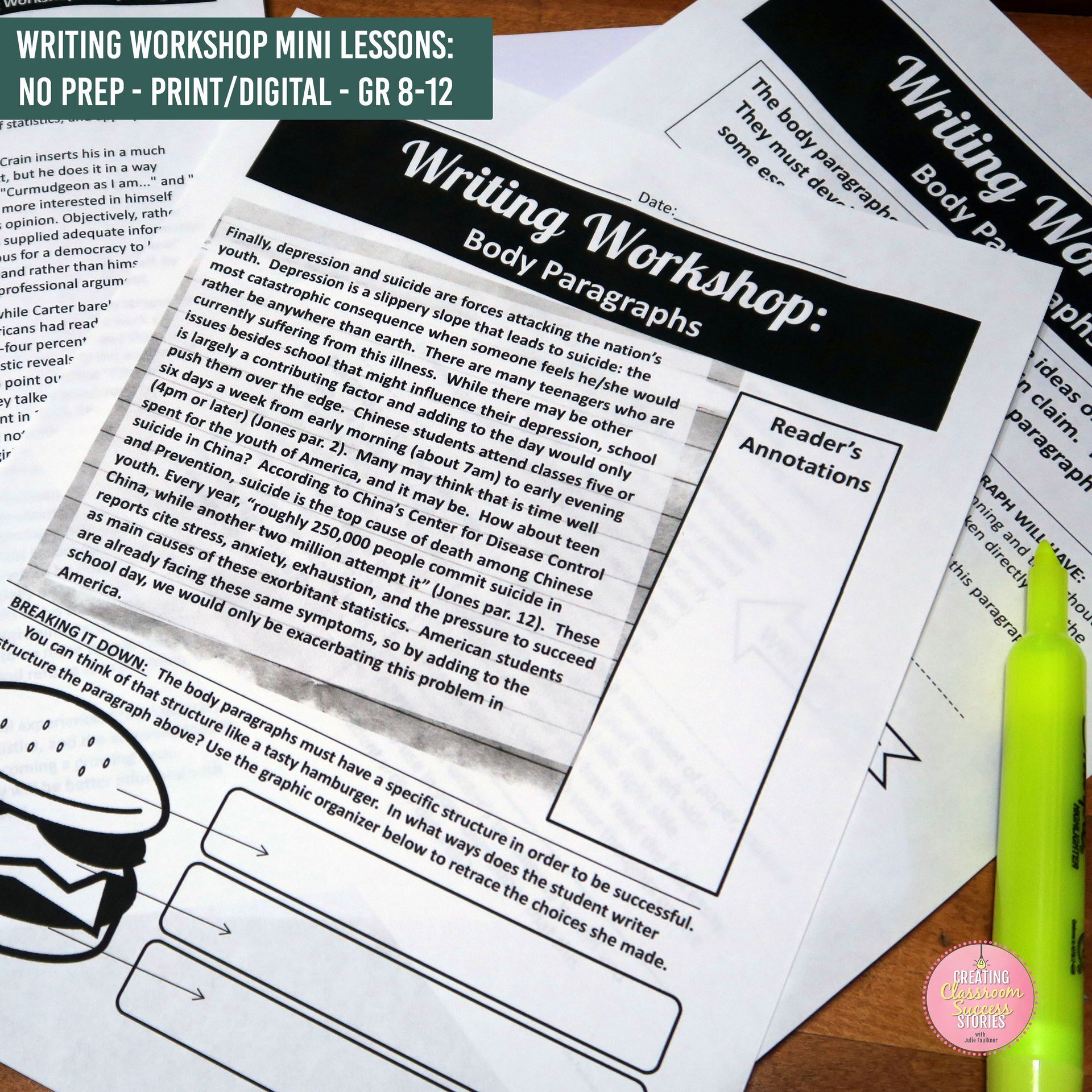 Writing Workshops, Teaching Writing, Transform Your middle-high school Writing Instruction with Skill-Focused Workshops