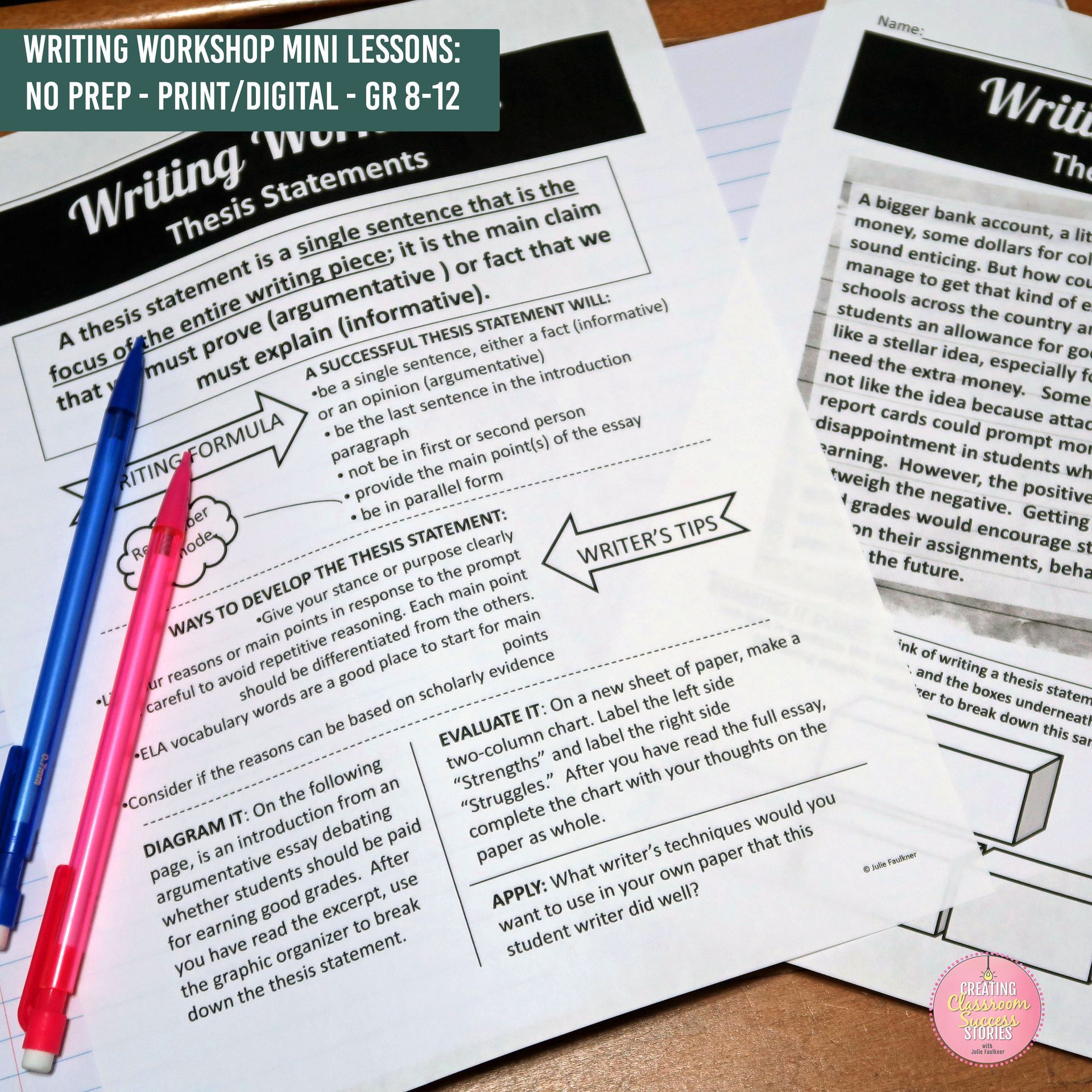 Writing Workshops, Teaching Writing, Transform Your middle-high school Writing Instruction with Skill-Focused Workshops
