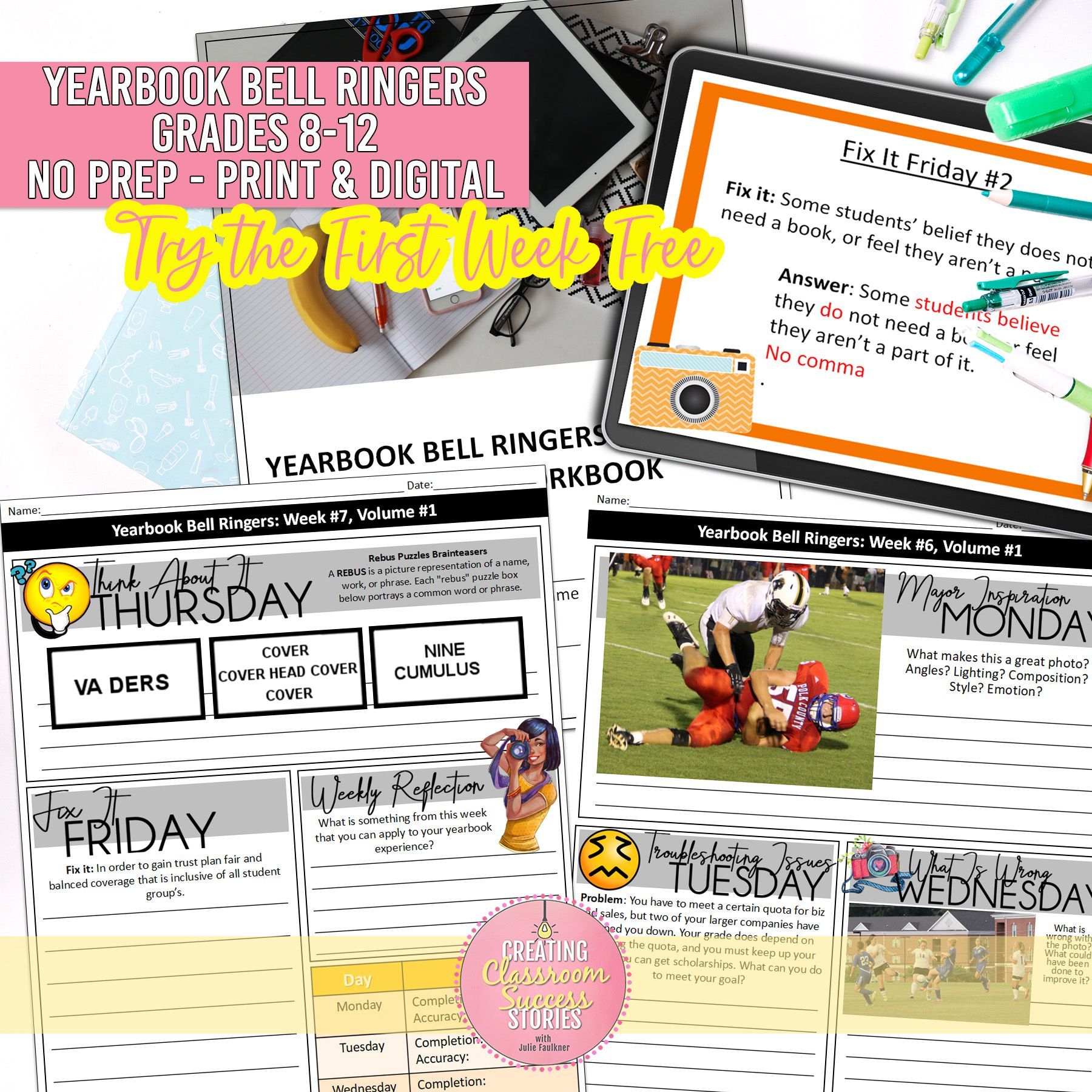 Routines for Yearbook Class with Bell Ringers