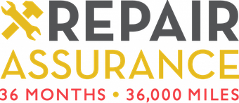 Repair Assurance logo with crossed tools and “36 months • 36,000 miles” warranty text | Keystone Quality Motors