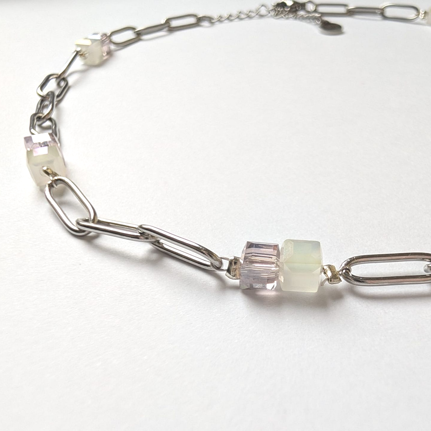Iridescent Cube Necklace