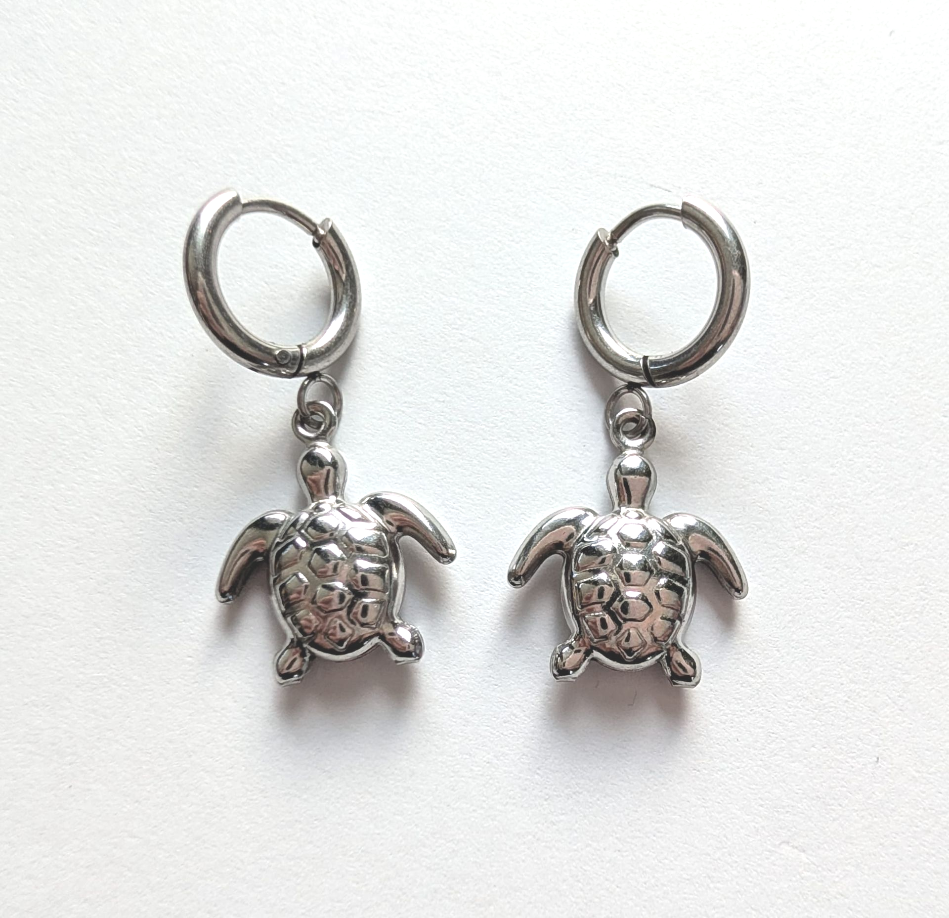 Silver Turtle Earrings