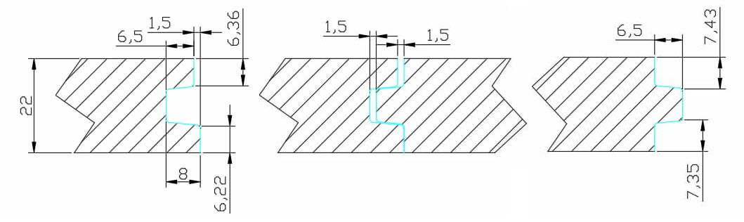 A black and white drawing of a geometric pattern on a white background.