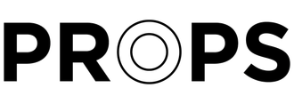 Black PROPS logo with a double-ring O on a white background