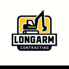 A logo for a construction company called longarm contracting.