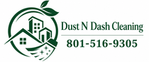 Dust N Dash Cleaning logo in the website header, serving Salt Lake City