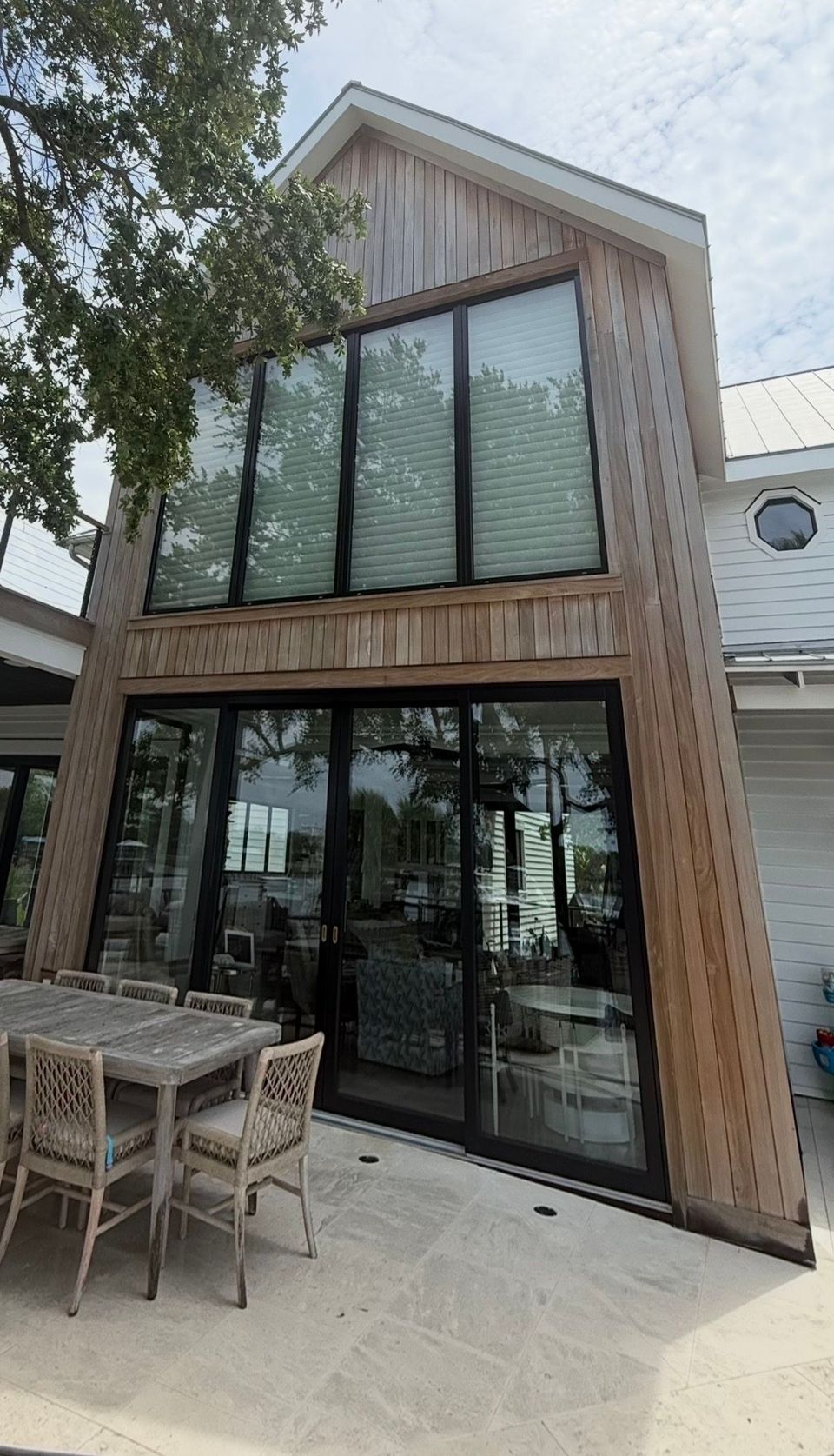 After — restored wood siding