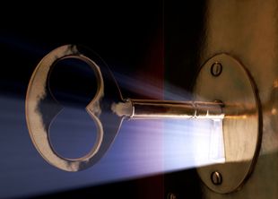 key inside keyhole