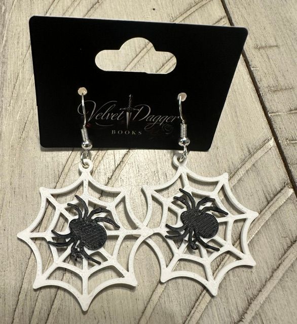 spiderweb earrings