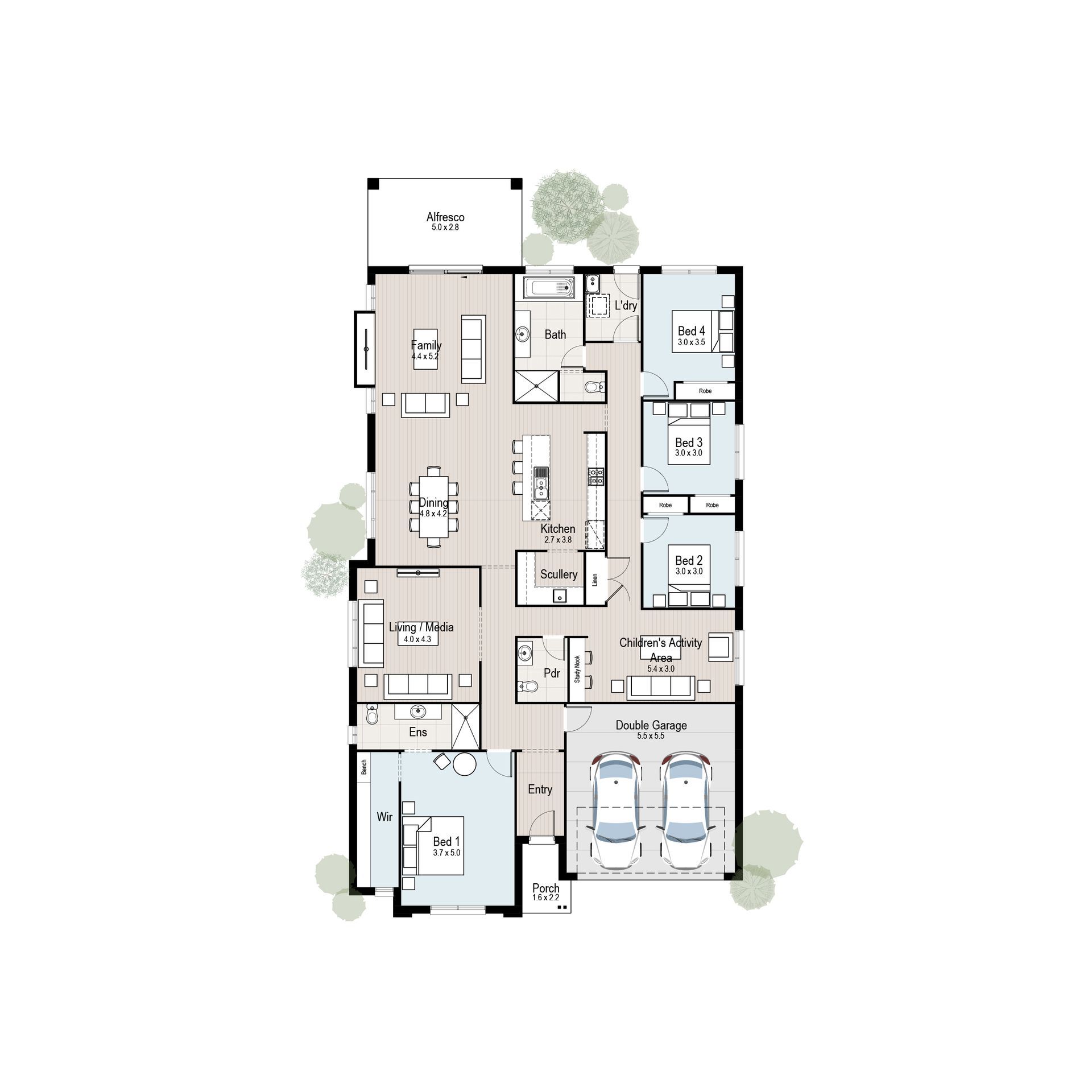 Cascade 29 - Floor plan tiles.