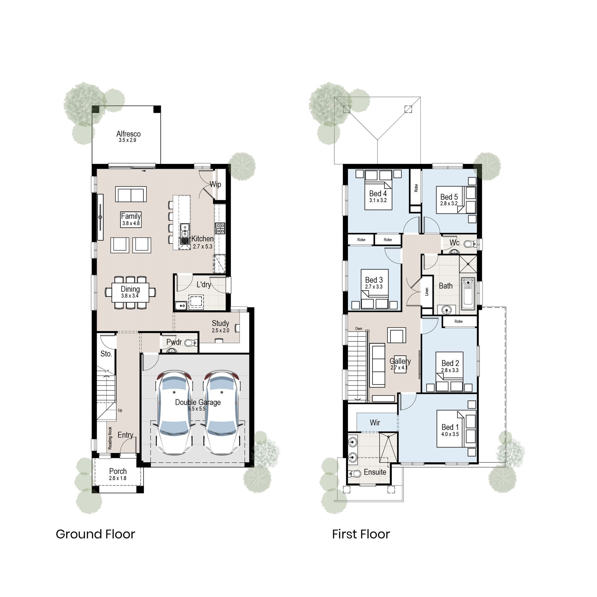 Cambridge 26 - Floor plan tiles.