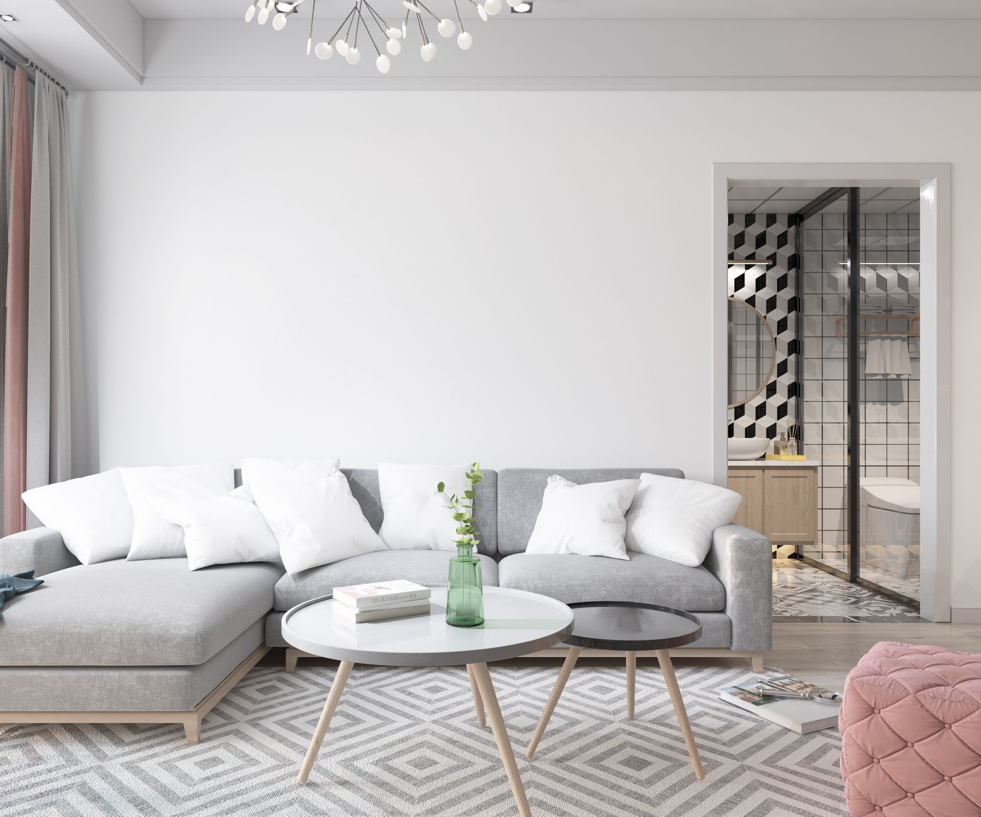Harmony 23 - A living room with a couch and a coffee table.