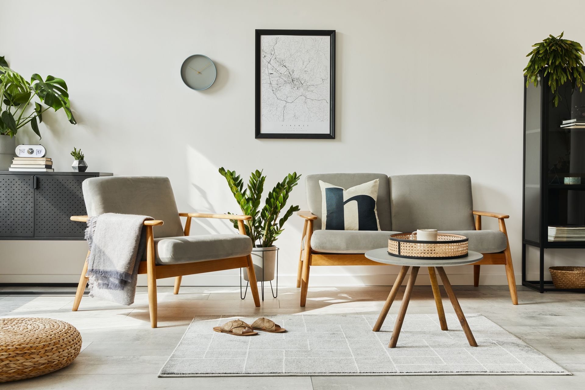 Ridge 4 - A living room with a couch, chairs, and a coffee table.